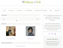 Tablet Screenshot of fullnessoflife.com